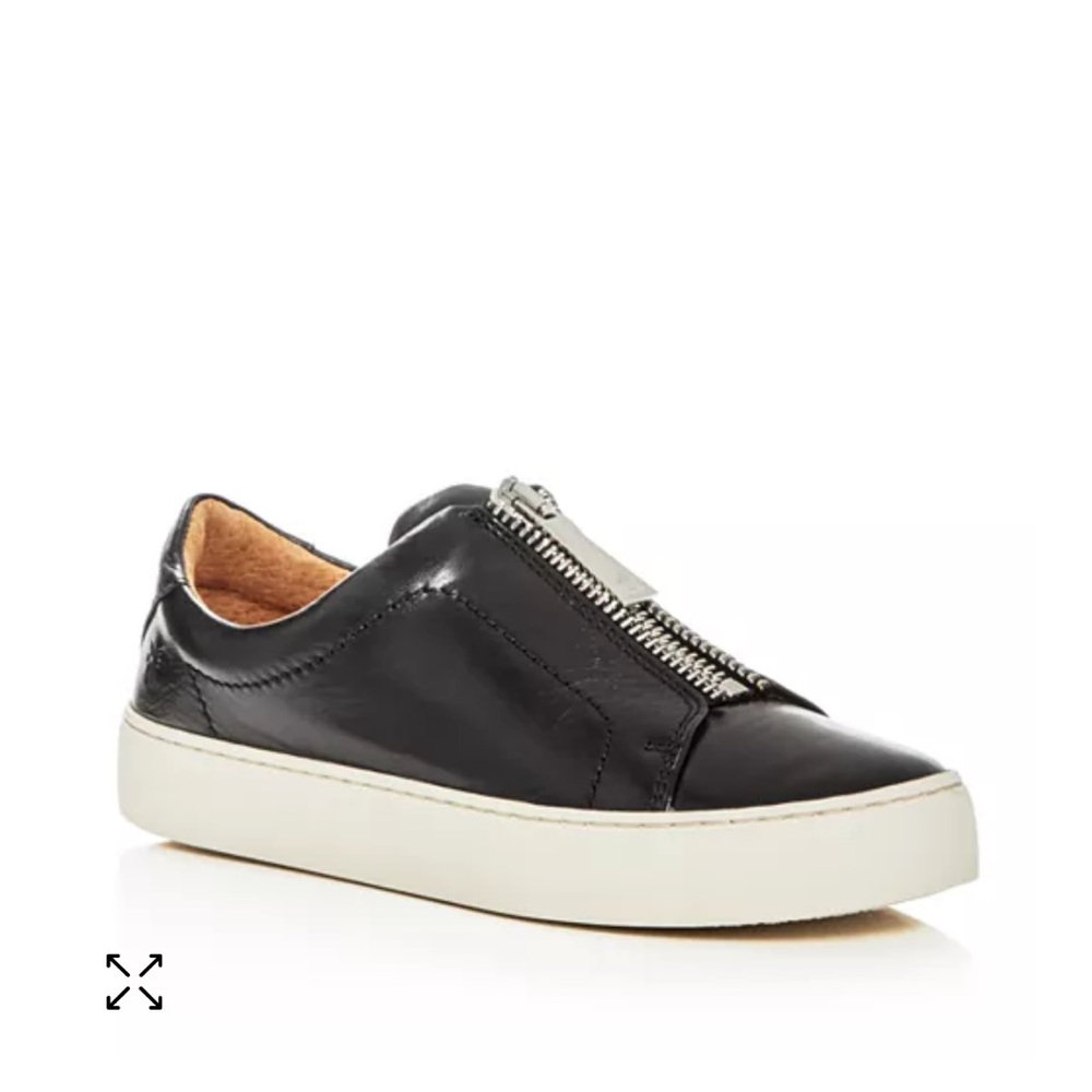 Frye Black Lena Zip Low Sneaker Shoes Size 6 M